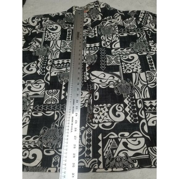 Hawaii Station Men's Cotton Sea Turtle Hawaiian Shirt XL Short Sleeve Button-Up - Picture 6 of 6